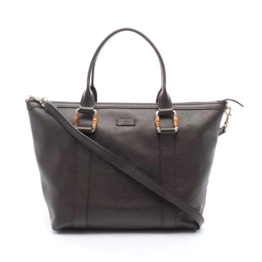 Gucci Tote Bag Leather Brown